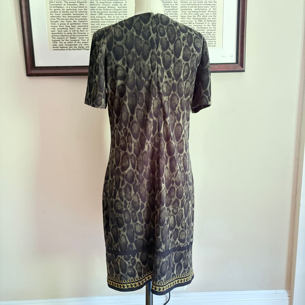 MICHAEL Michael Kors Leopard Print Sheath Dress Size Medium - Picture 3 of 6